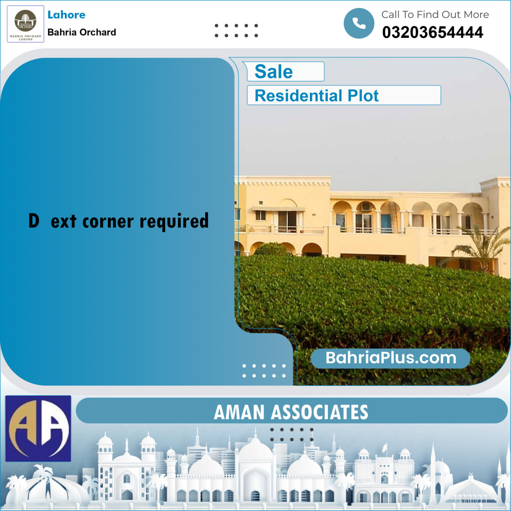 Residential Plot for Sale in Bahria Orchard, Lahore - (BP-213844)