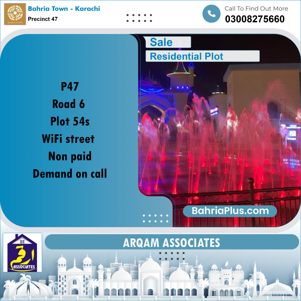 250 Sq. Yards Residential Plot for Sale in Precinct 47 -  Bahria Town, Karachi - (BP-213897)