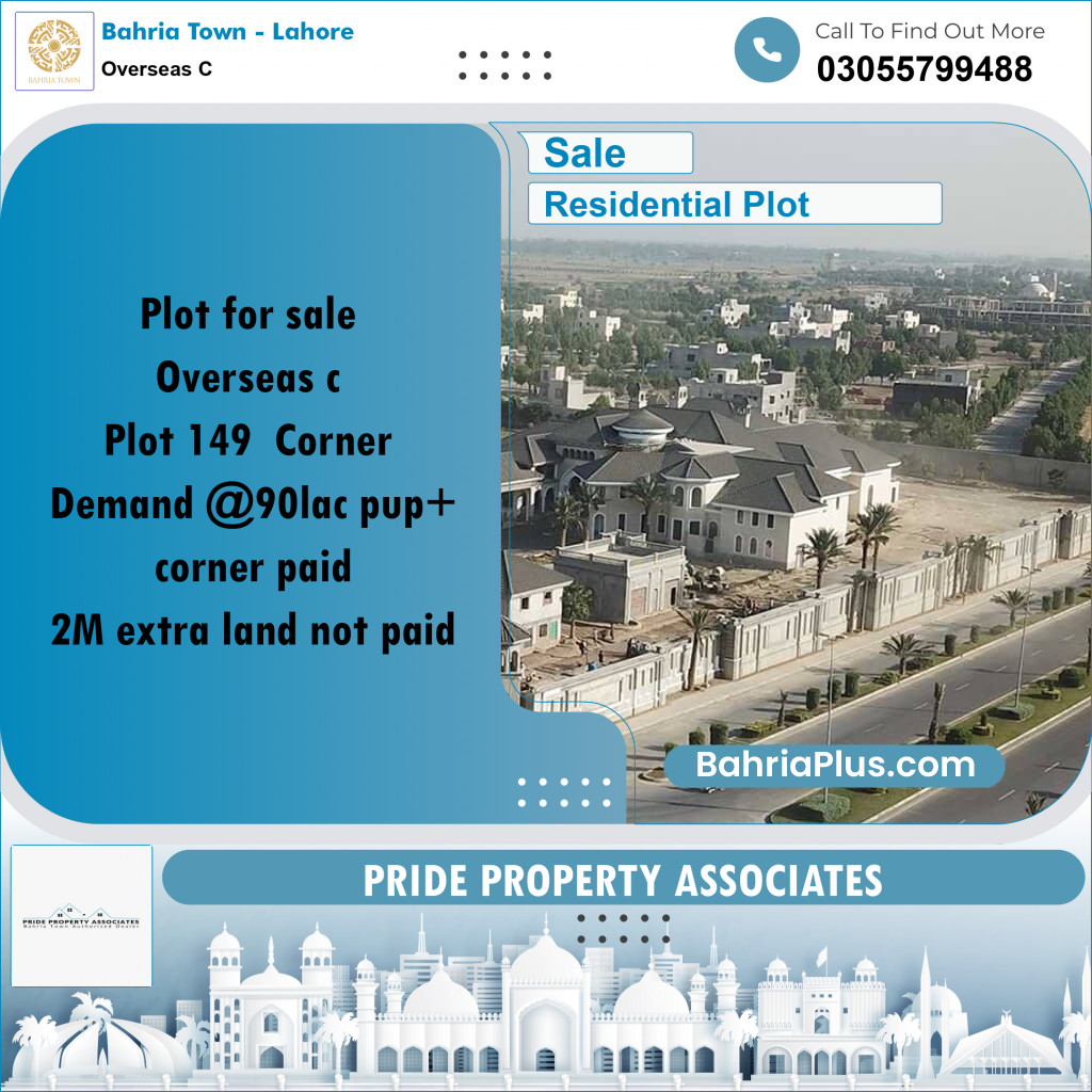 7 Marla Residential Plot for Sale in Overseas C - Bahria Town, Lahore - (BP-213899)