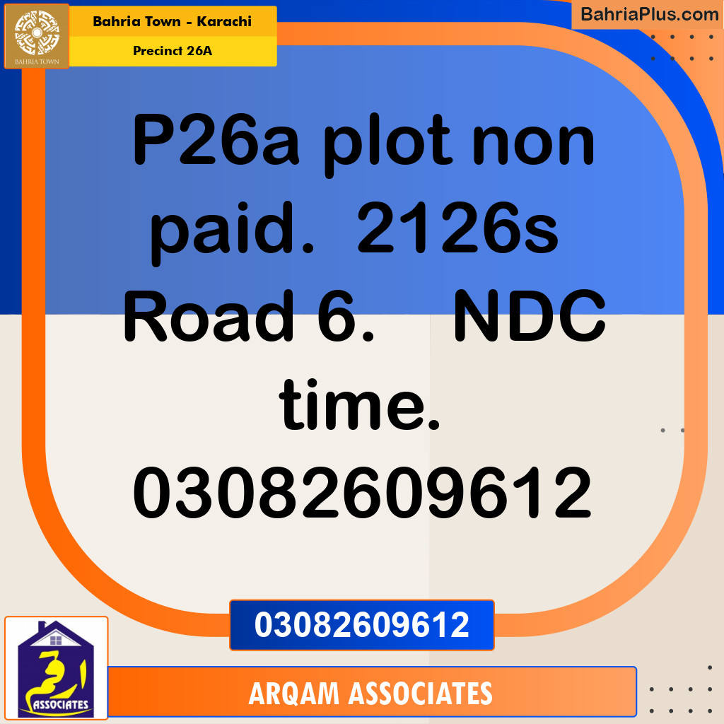 125 Sq. Yards Residential Plot for Sale in Precinct 26A -  Bahria Town, Karachi - (BP-213902)
