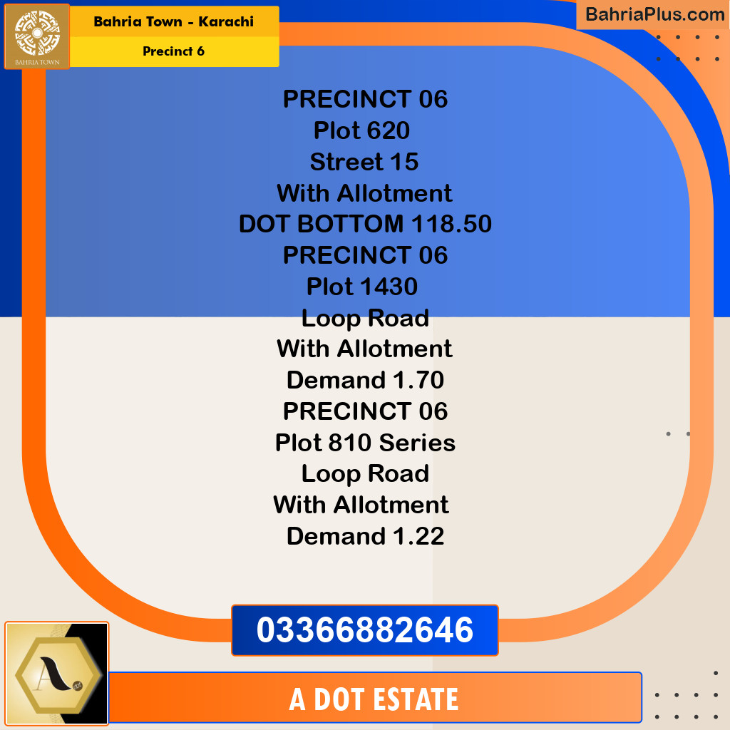272 Sq. Yards Residential Plot for Sale in Precinct 6 -  Bahria Town, Karachi - (BP-213945)