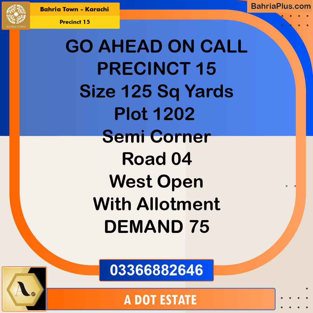 127 Sq. Yards Residential Plot for Sale in Precinct 15 -  Bahria Town, Karachi - (BP-213950)