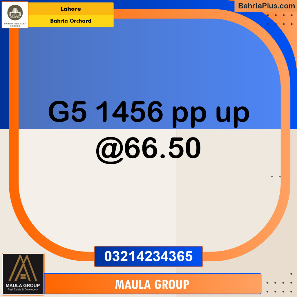 Residential Plot for Sale in Bahria Orchard, Lahore - (BP-214083)