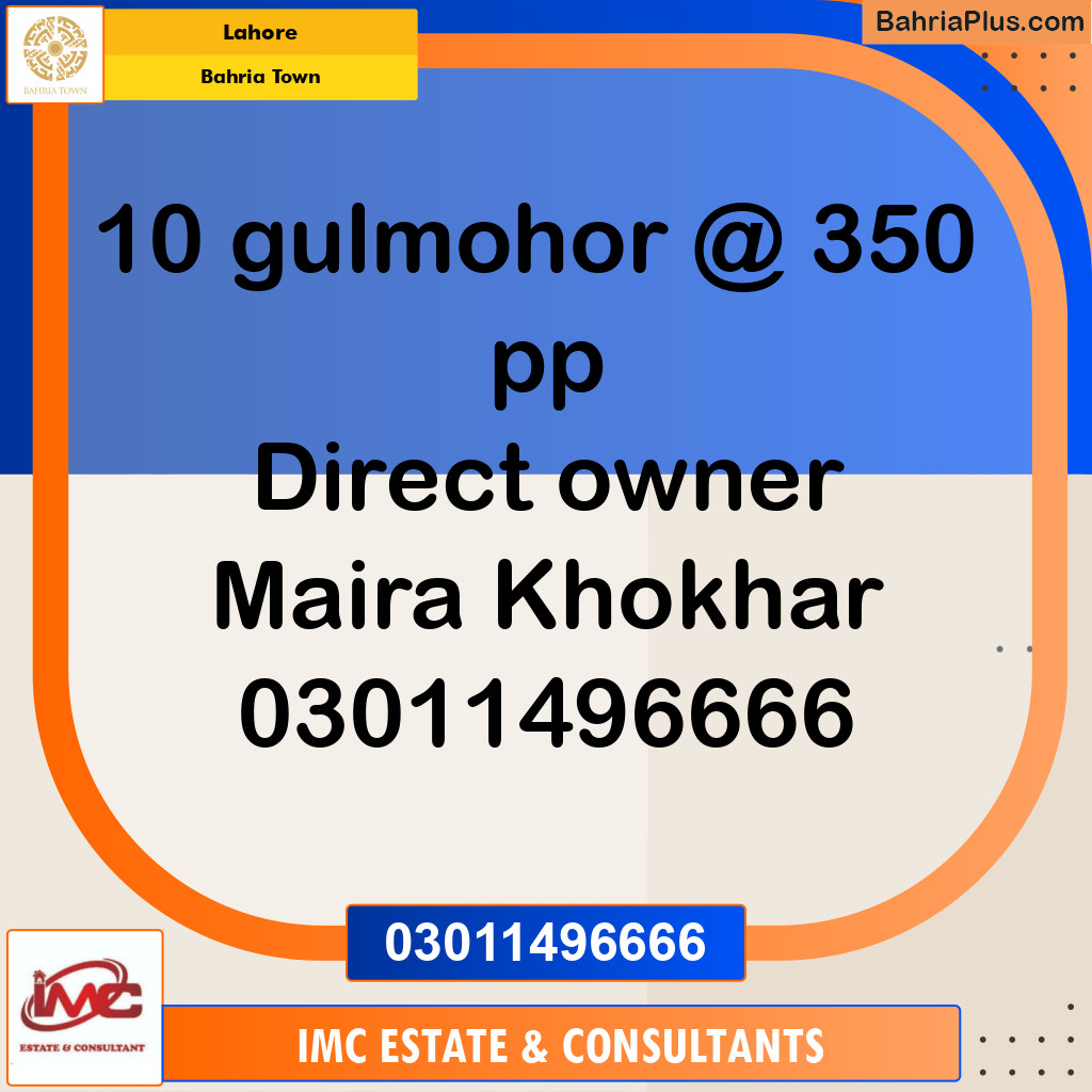 Residential Plot for Sale in Bahria Town, Lahore - (BP-214139)