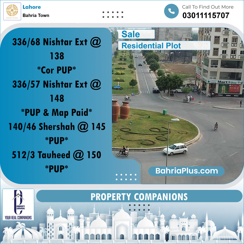 Residential Plot for Sale in Bahria Town, Lahore - (BP-214175)
