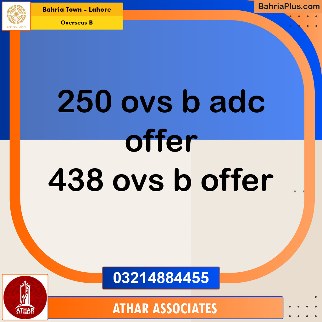 10 Marla Residential Plot for Sale in Overseas B -  Bahria Town, Lahore - (BP-214228)