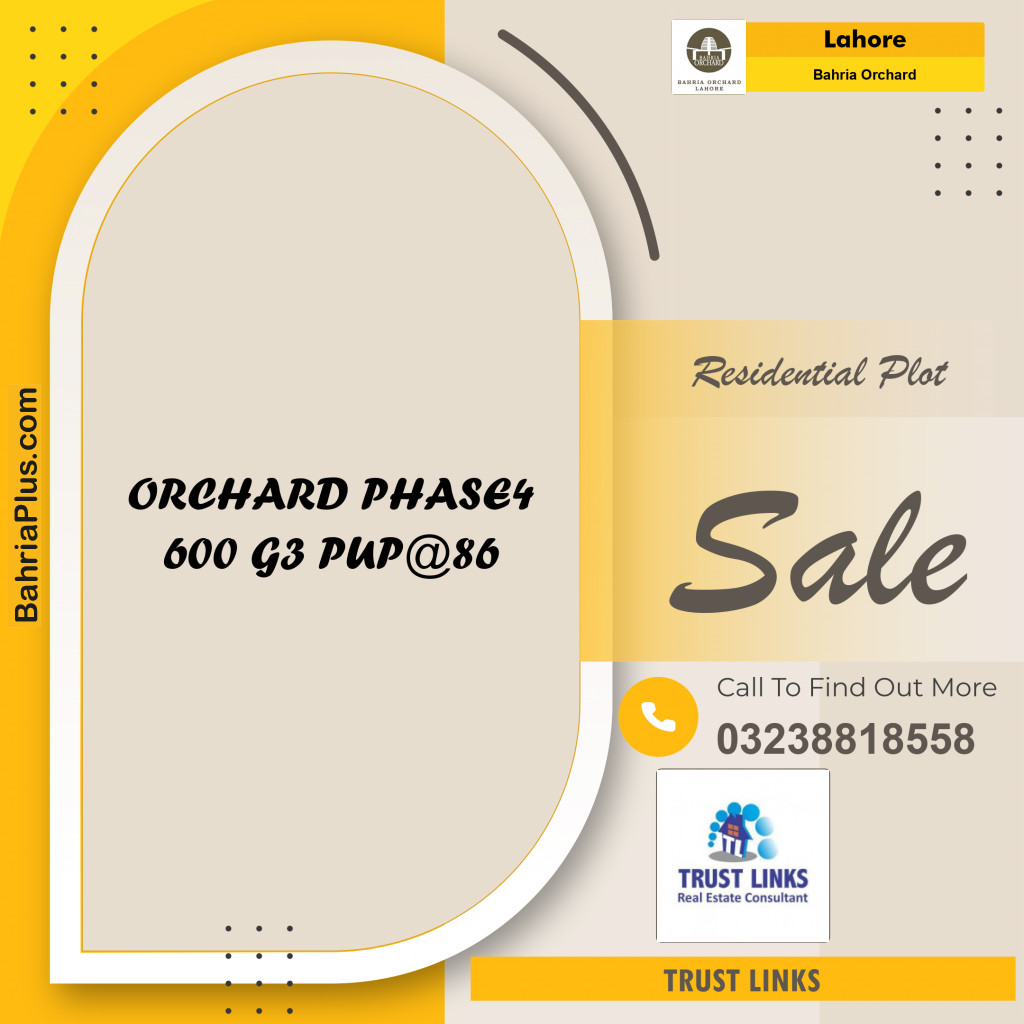 Residential Plot for Sale in Bahria Orchard, Lahore - (BP-214239)