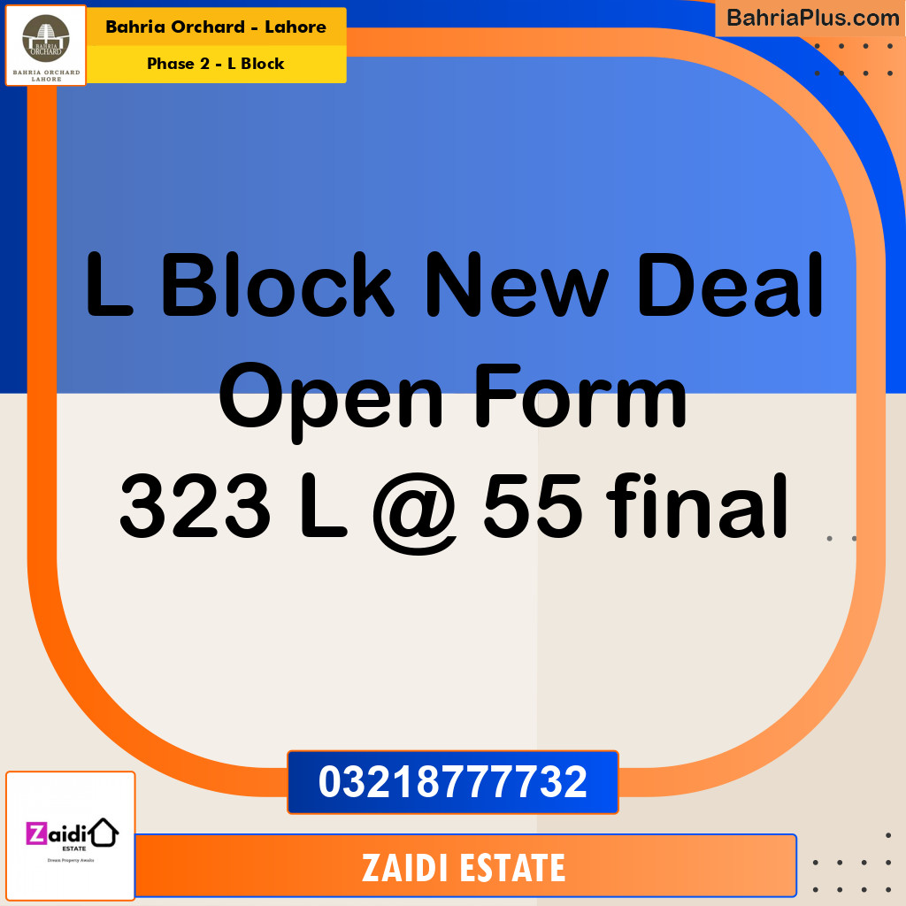 5 Marla Residential Plot for Sale in Phase 2 - L Block -  Bahria Orchard, Lahore - (BP-214263)