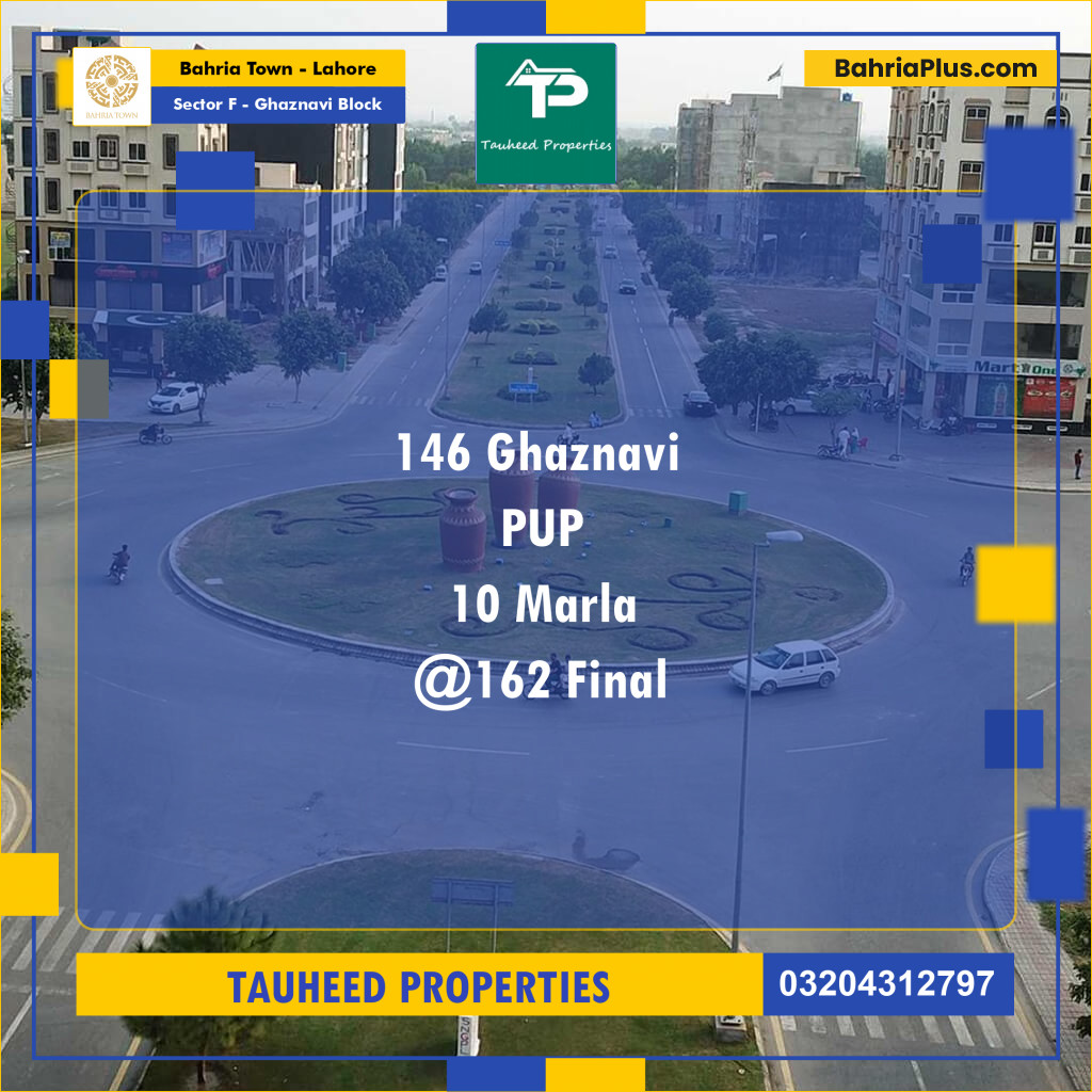 10 Marla Residential Plot for Sale in Sector F - Ghaznavi Block -  Bahria Town, Lahore - (BP-214352)