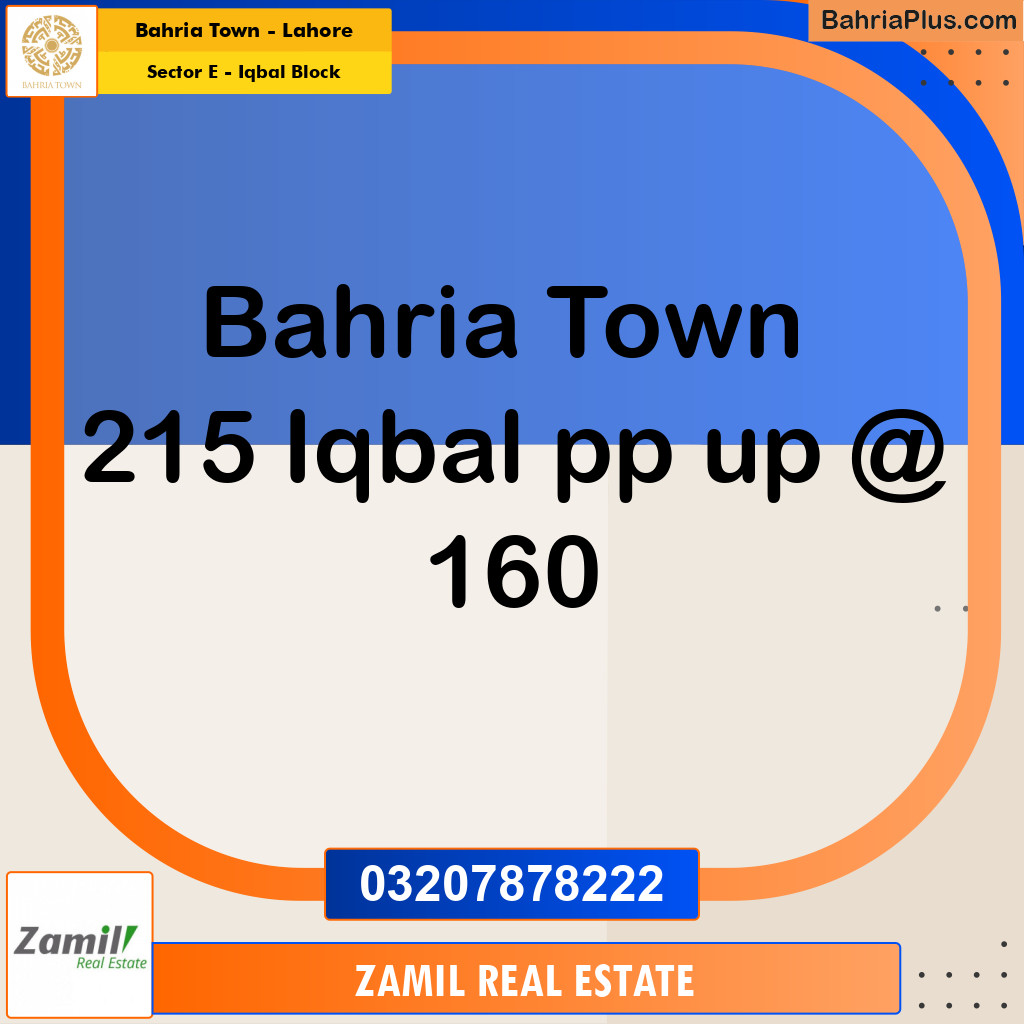 10 Marla Residential Plot for Sale in Sector E - Iqbal Block -  Bahria Town, Lahore - (BP-214370)