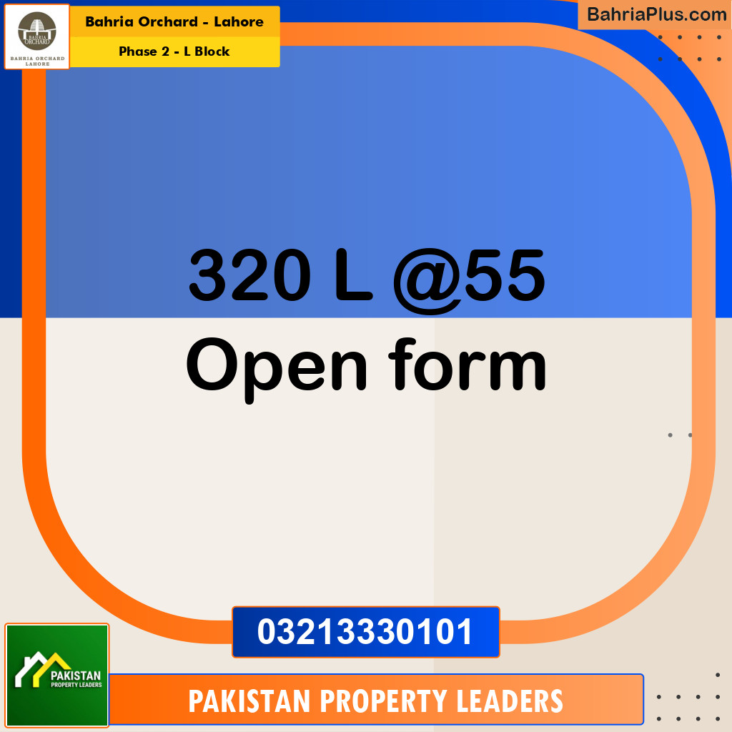 5 Marla Residential Plot for Sale in Phase 2 - L Block -  Bahria Orchard, Lahore - (BP-214595)