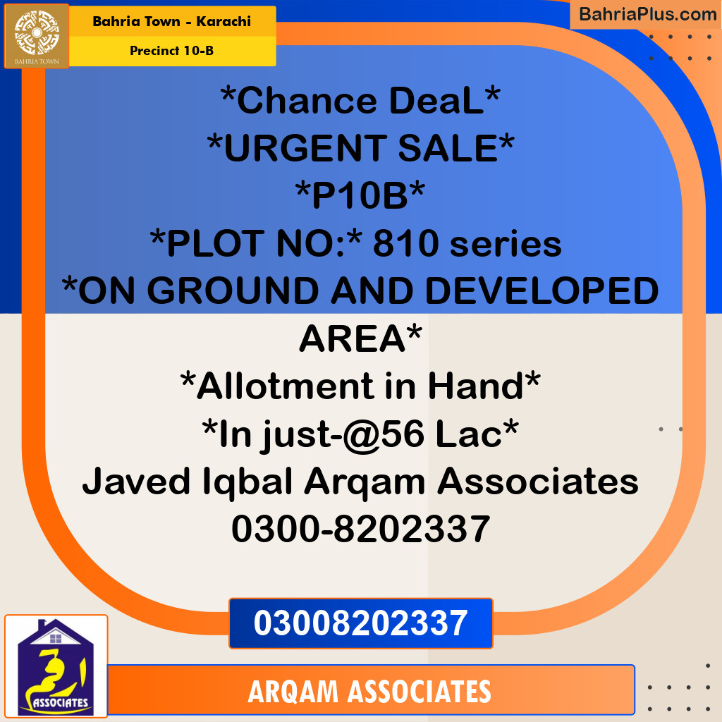 125 Sq. Yards Residential Plot for Sale in Precinct 10-B -  Bahria Town, Karachi - (BP-214605)