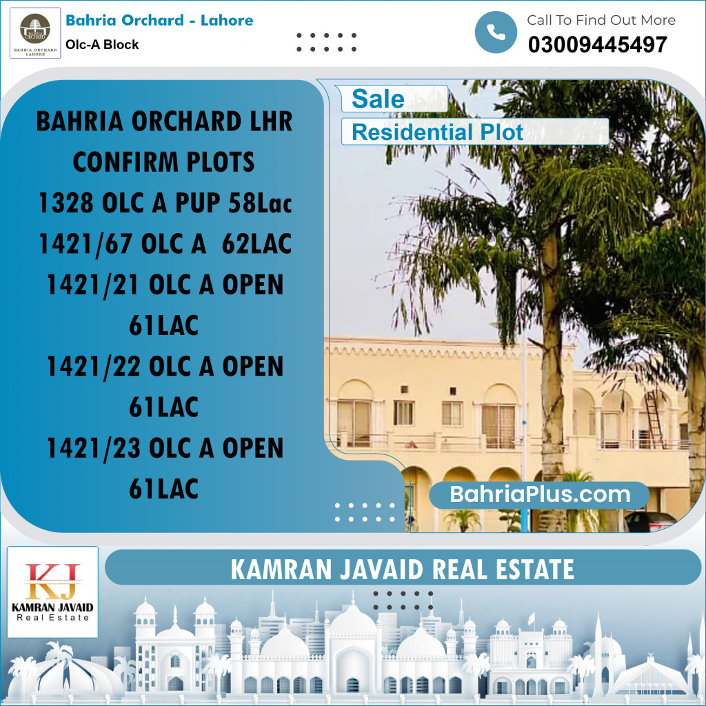 5 Marla Residential Plot for Sale in OLC-A Block -  Bahria Orchard, Lahore - (BP-214620)