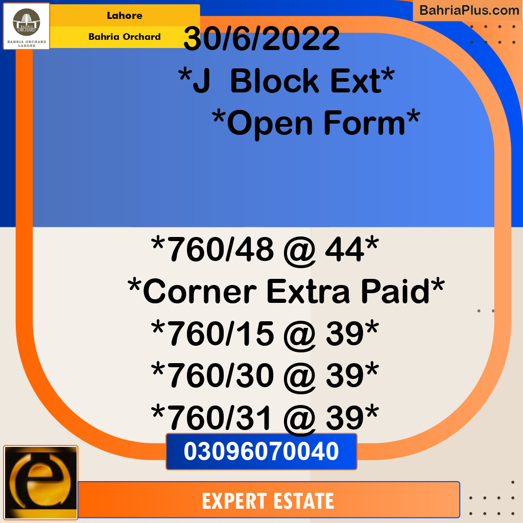 5 Marla Residential Plot for Sale in Bahria Orchard, Lahore - (BP-214665)