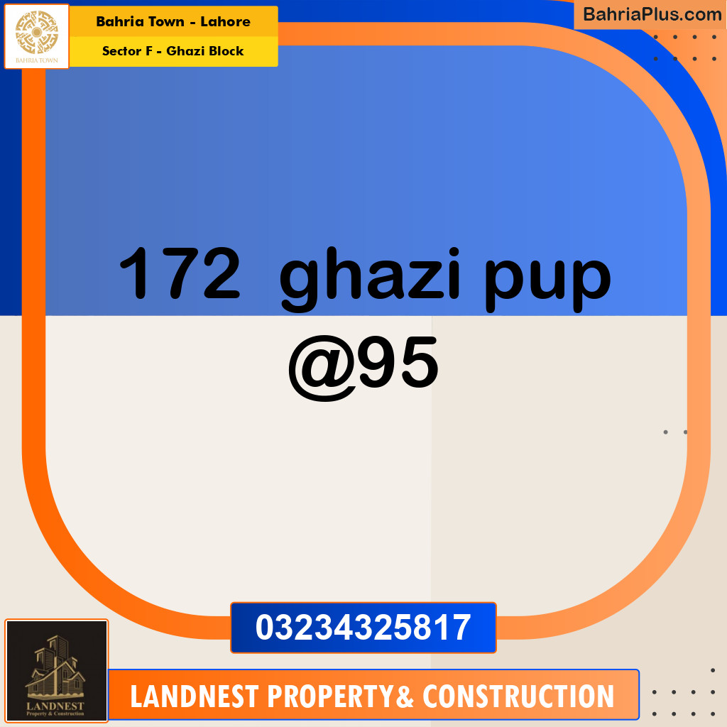 10 Marla Residential Plot for Sale in Sector F - Ghazi Block -  Bahria Town, Lahore - (BP-214686)