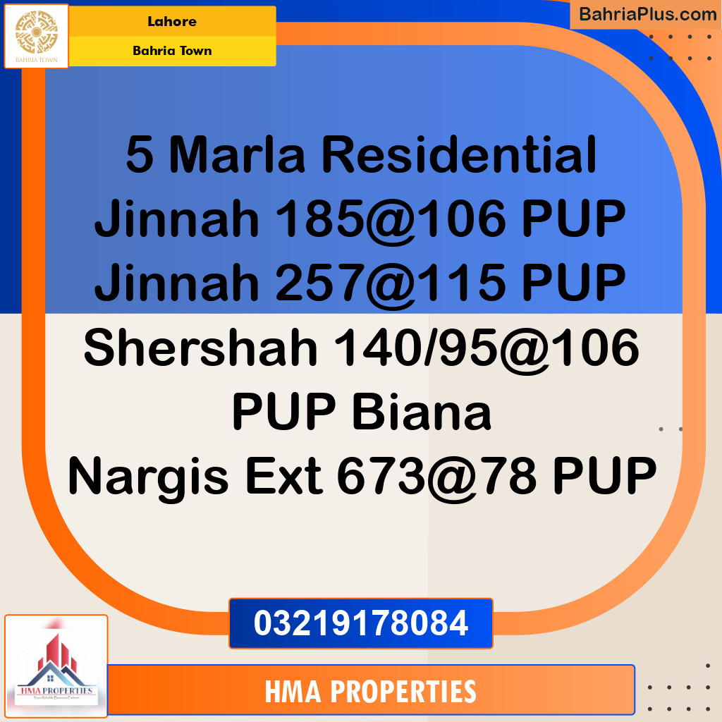 5 Marla Residential Plot for Sale in Bahria Town, Lahore - (BP-214749)