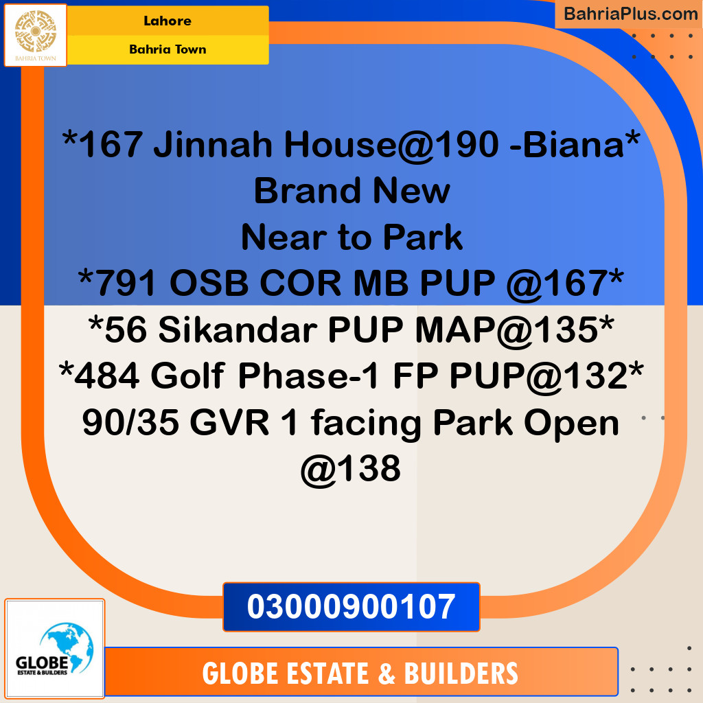 Residential Plot for Sale in Bahria Town, Lahore - (BP-214779)