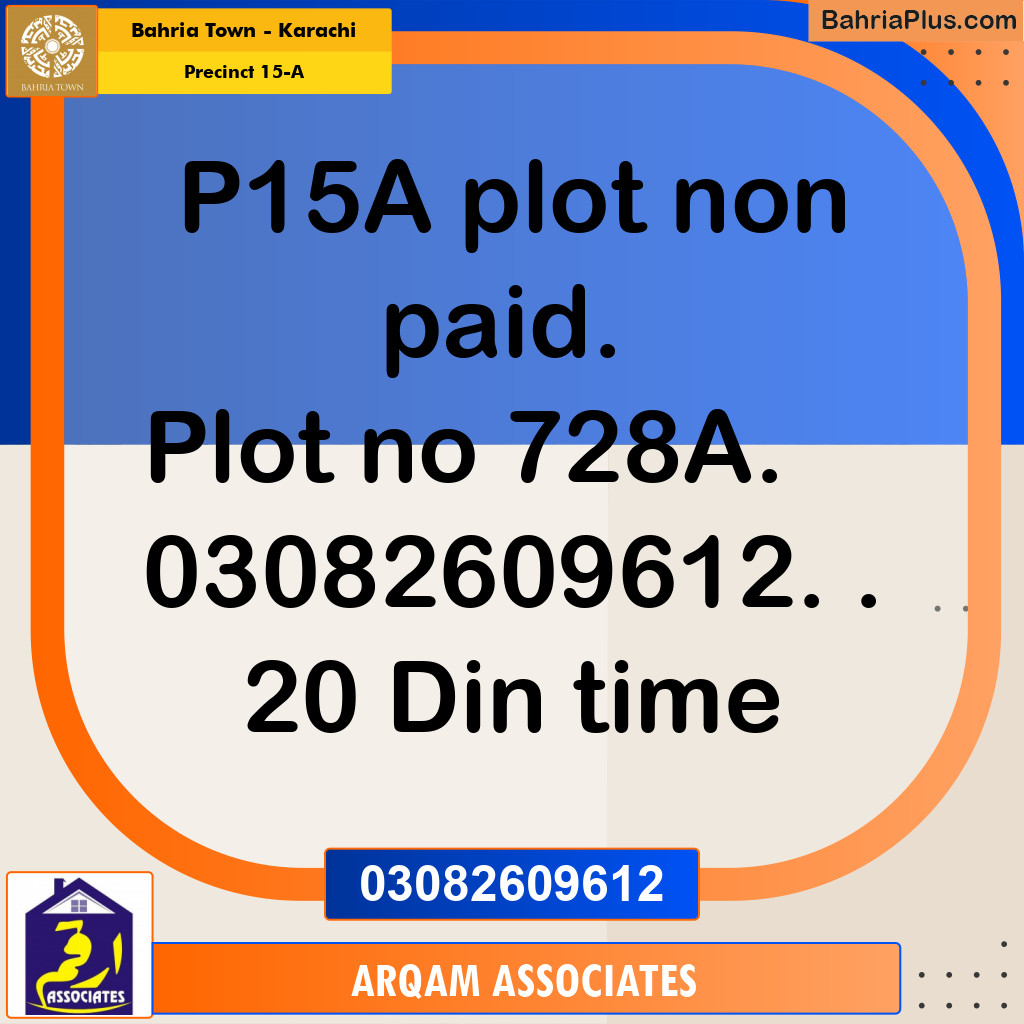 125 Sq. Yards Residential Plot for Sale in Precinct 15-A -  Bahria Town, Karachi - (BP-214957)