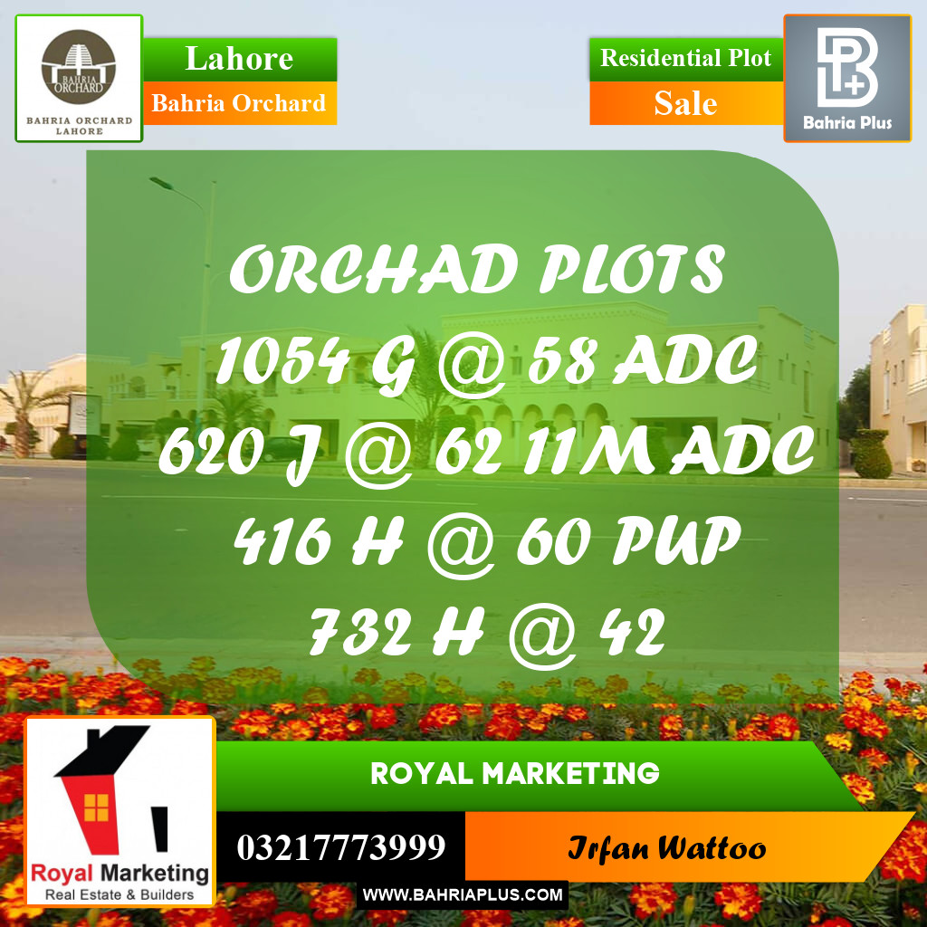 Residential Plot for Sale in Bahria Orchard, Lahore - (BP-214972)