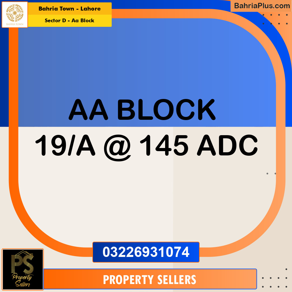 8 Marla Residential Plot for Sale in Sector D - AA Block -  Bahria Town, Lahore - (BP-214995)