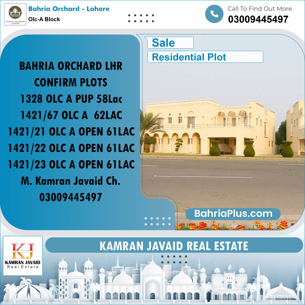 5 Marla Residential Plot for Sale in OLC-A Block - Bahria Orchard, Lahore - (BP-215195)