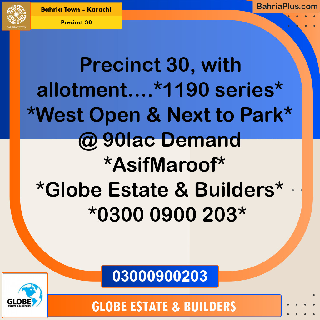 272 Sq. Yards Residential Plot for Sale in Precinct 30 - Bahria Town, Karachi - (BP-215228)