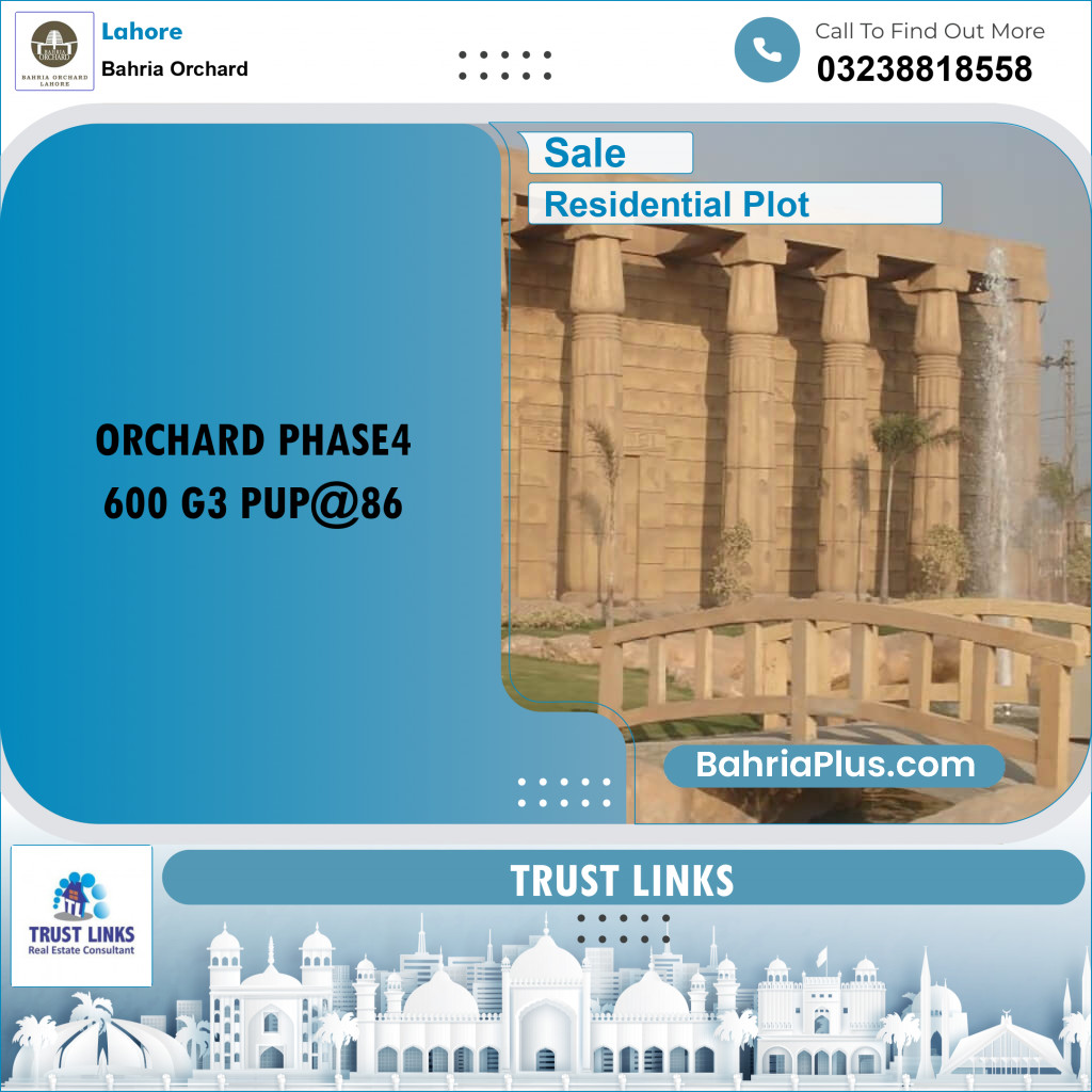 Residential Plot for Sale in Bahria Orchard, Lahore - (BP-215247)