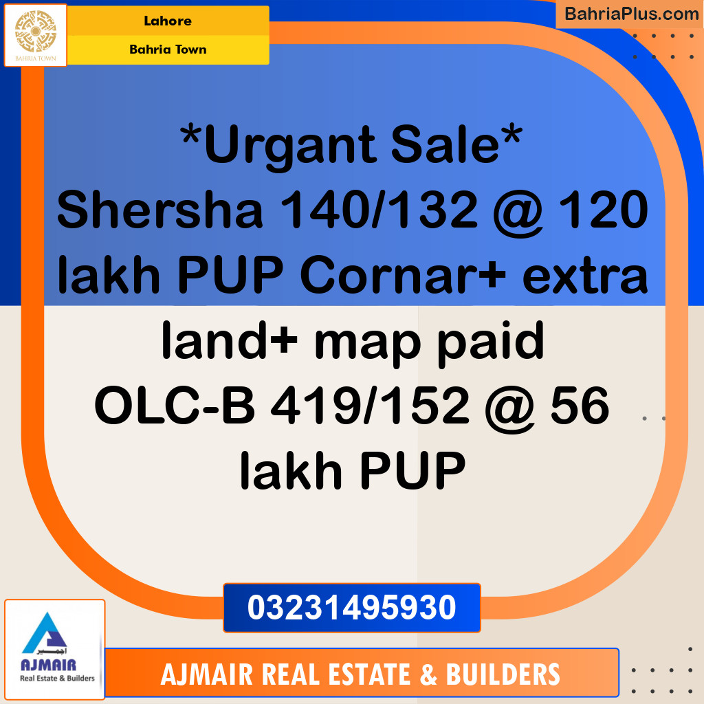 Residential Plot for Sale in Bahria Town, Lahore - (BP-215279)