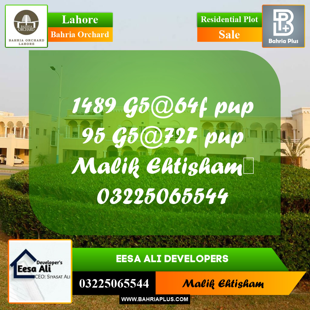 10 Marla Residential Plot for Sale in Bahria Orchard, Lahore - (BP-215301)