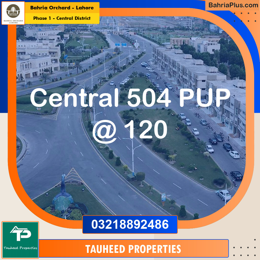 10 Marla Residential Plot for Sale in Phase 1 - Central District - Bahria Orchard, Lahore - (BP-215305)