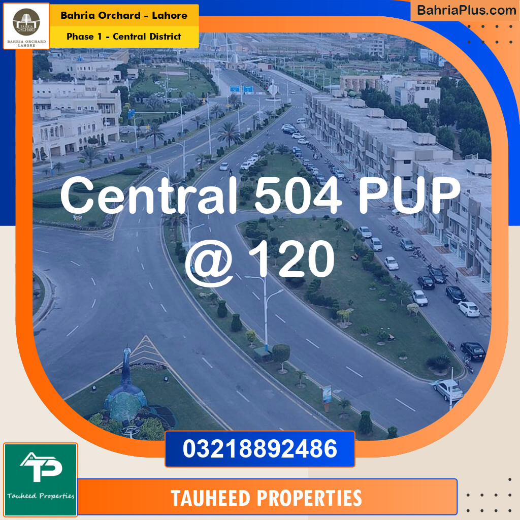 10 Marla Residential Plot for Sale in Phase 1 - Central District -  Bahria Orchard, Lahore - (BP-215305)