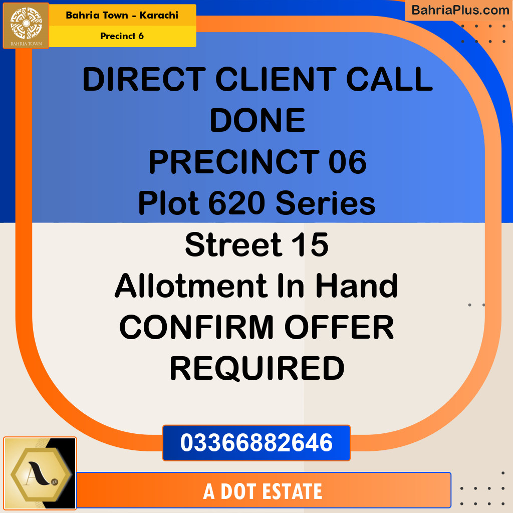 275 Sq. Yards Residential Plot for Sale in Precinct 6 -  Bahria Town, Karachi - (BP-215354)