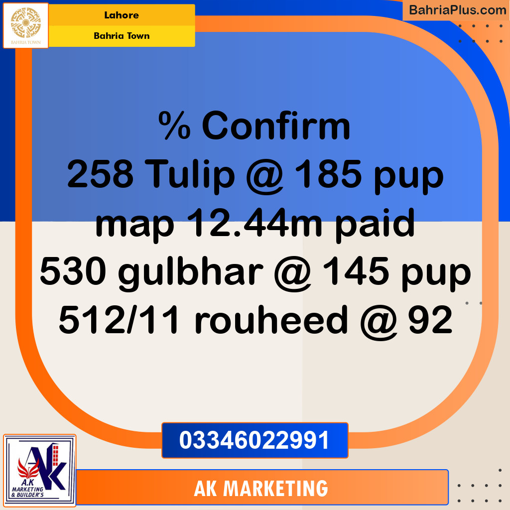 10 Marla Residential Plot for Sale in Bahria Town, Lahore - (BP-215400)