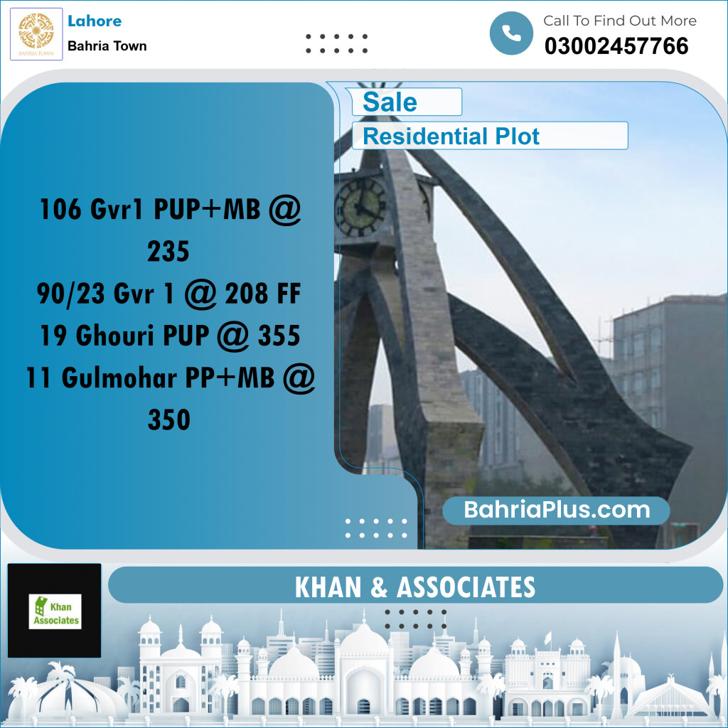 Residential Plot for Sale in Bahria Town, Lahore - (BP-215452)