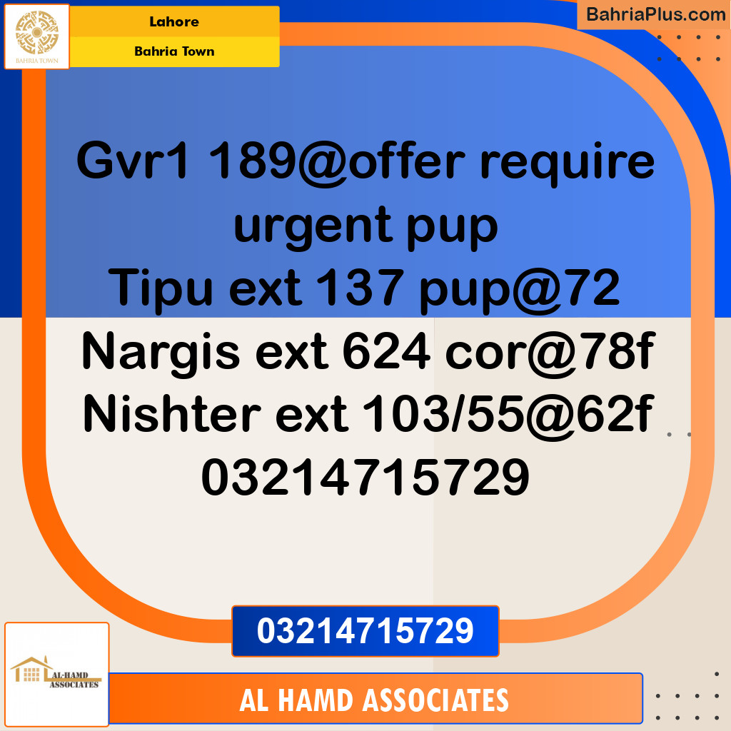 Residential Plot for Sale in Bahria Town, Lahore - (BP-215598)