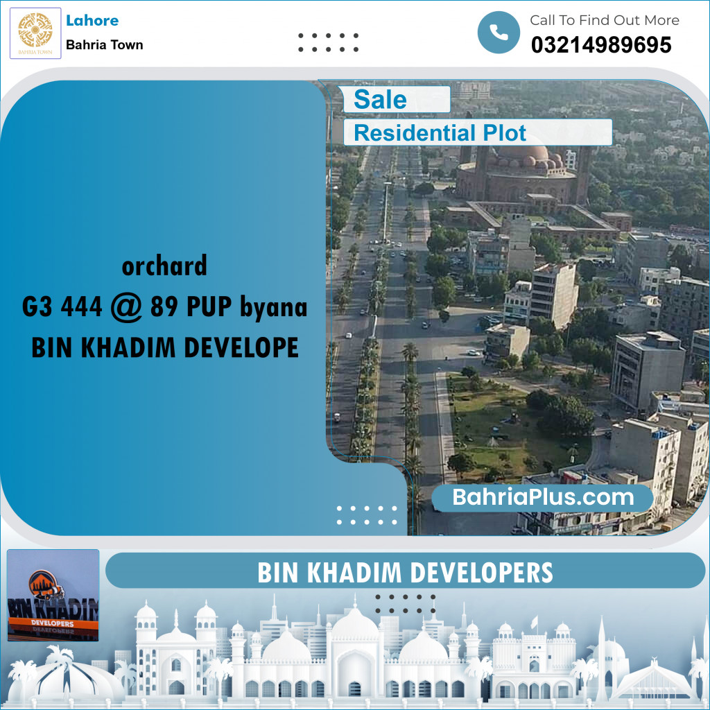 Residential Plot for Sale in Bahria Town, Lahore - (BP-215672)