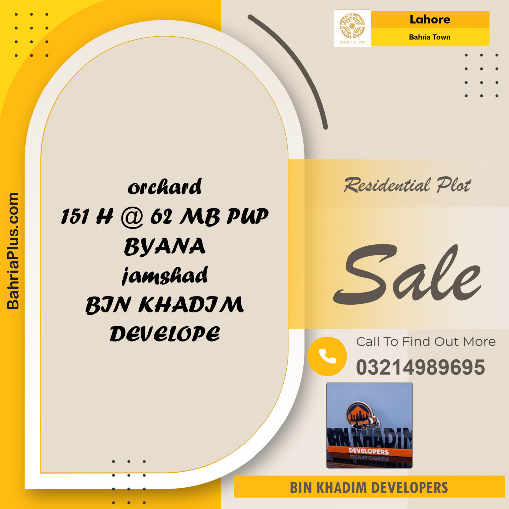 Residential Plot for Sale in Bahria Town, Lahore - (BP-215674)