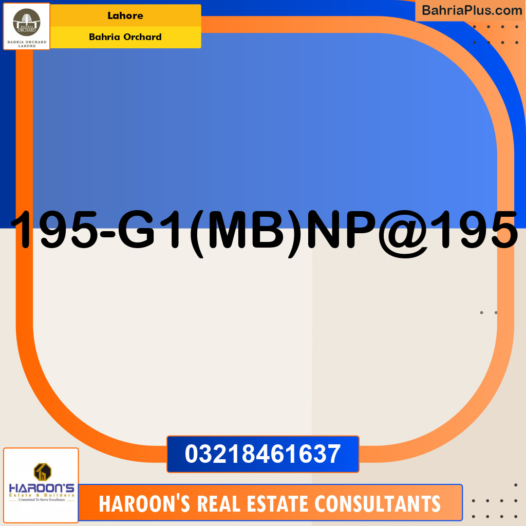 Residential Plot for Sale in Bahria Orchard, Lahore - (BP-215702)