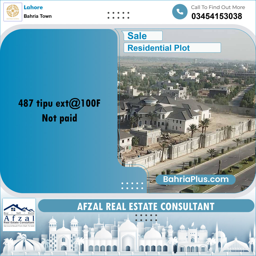 Residential Plot for Sale in Bahria Town, Lahore - (BP-215776)