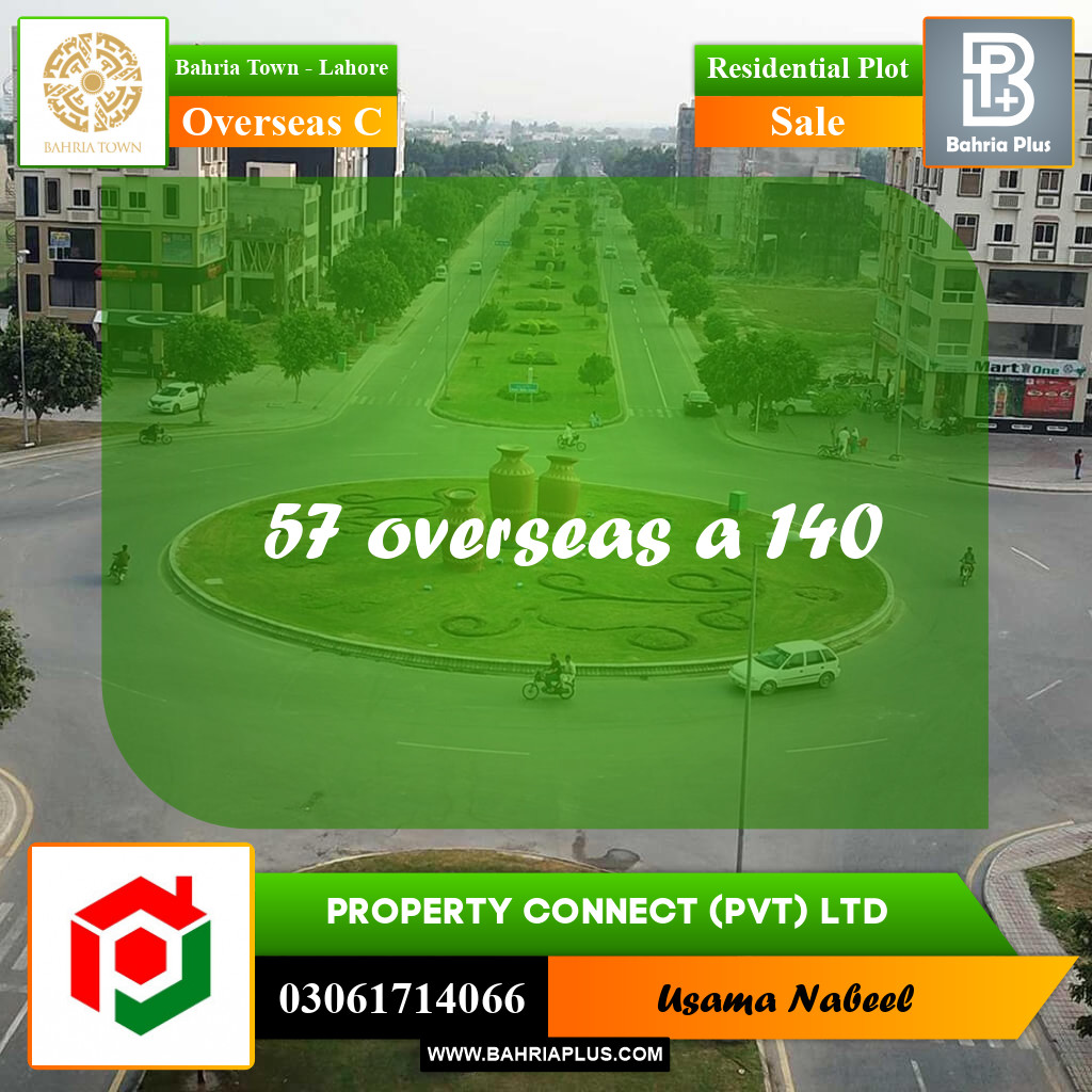 Residential Plot for Sale in Overseas C - Bahria Town, Lahore - (BP-215814)