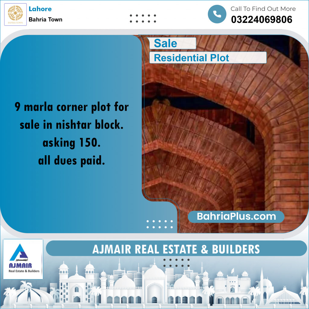 Residential Plot for Sale in Bahria Town, Lahore - (BP-215854)