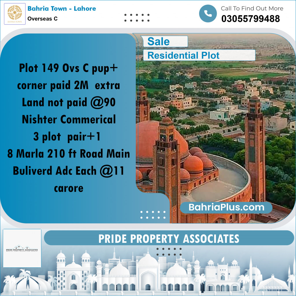 7 Marla Residential Plot for Sale in Overseas C -  Bahria Town, Lahore - (BP-215873)