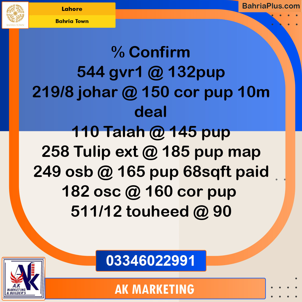 10 Marla Residential Plot for Sale in Bahria Town, Lahore - (BP-215894)