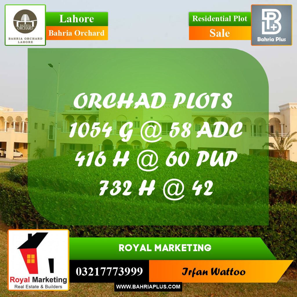 Residential Plot for Sale in Bahria Orchard, Lahore - (BP-216090)