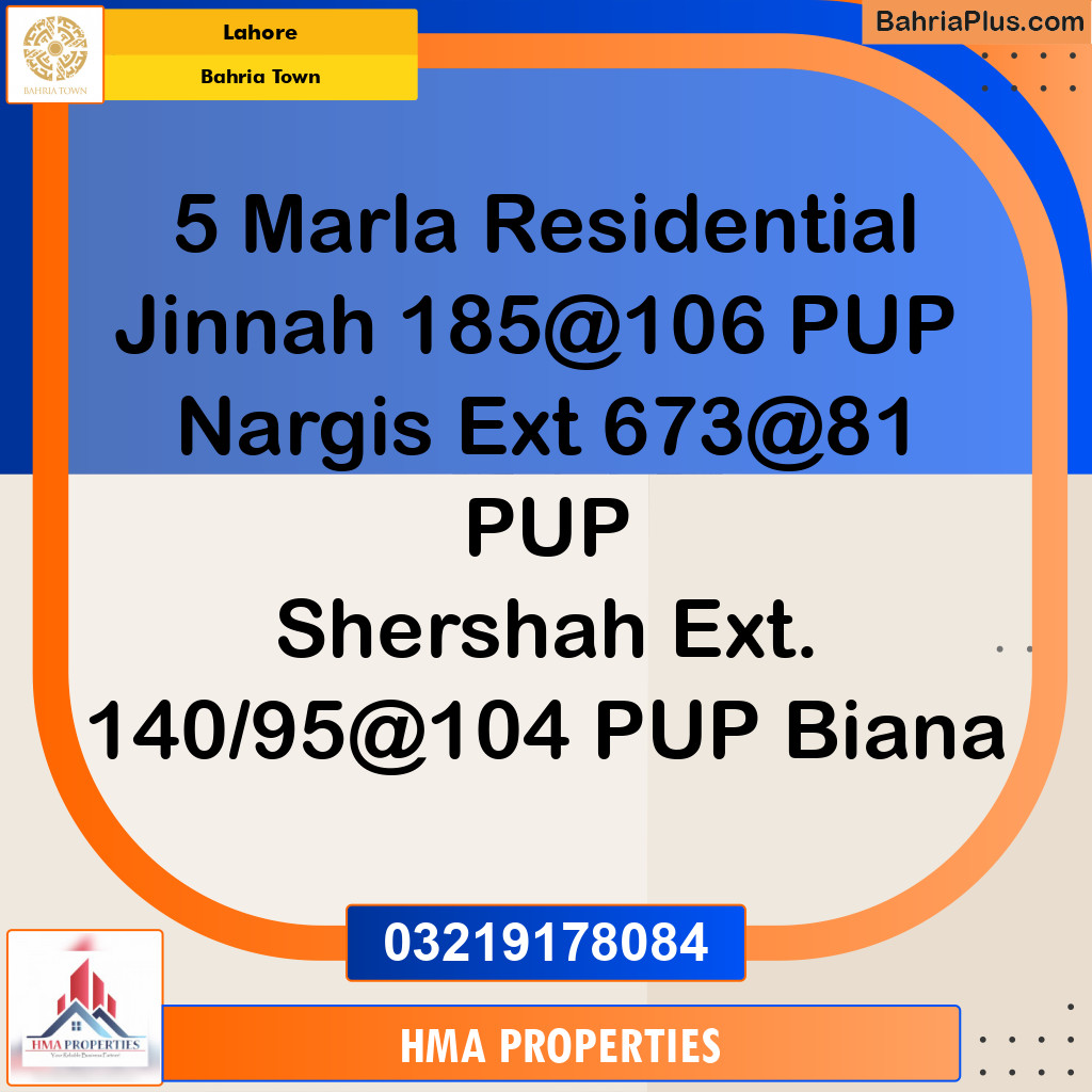 5 Marla Residential Plot for Sale in Bahria Town, Lahore - (BP-216639)