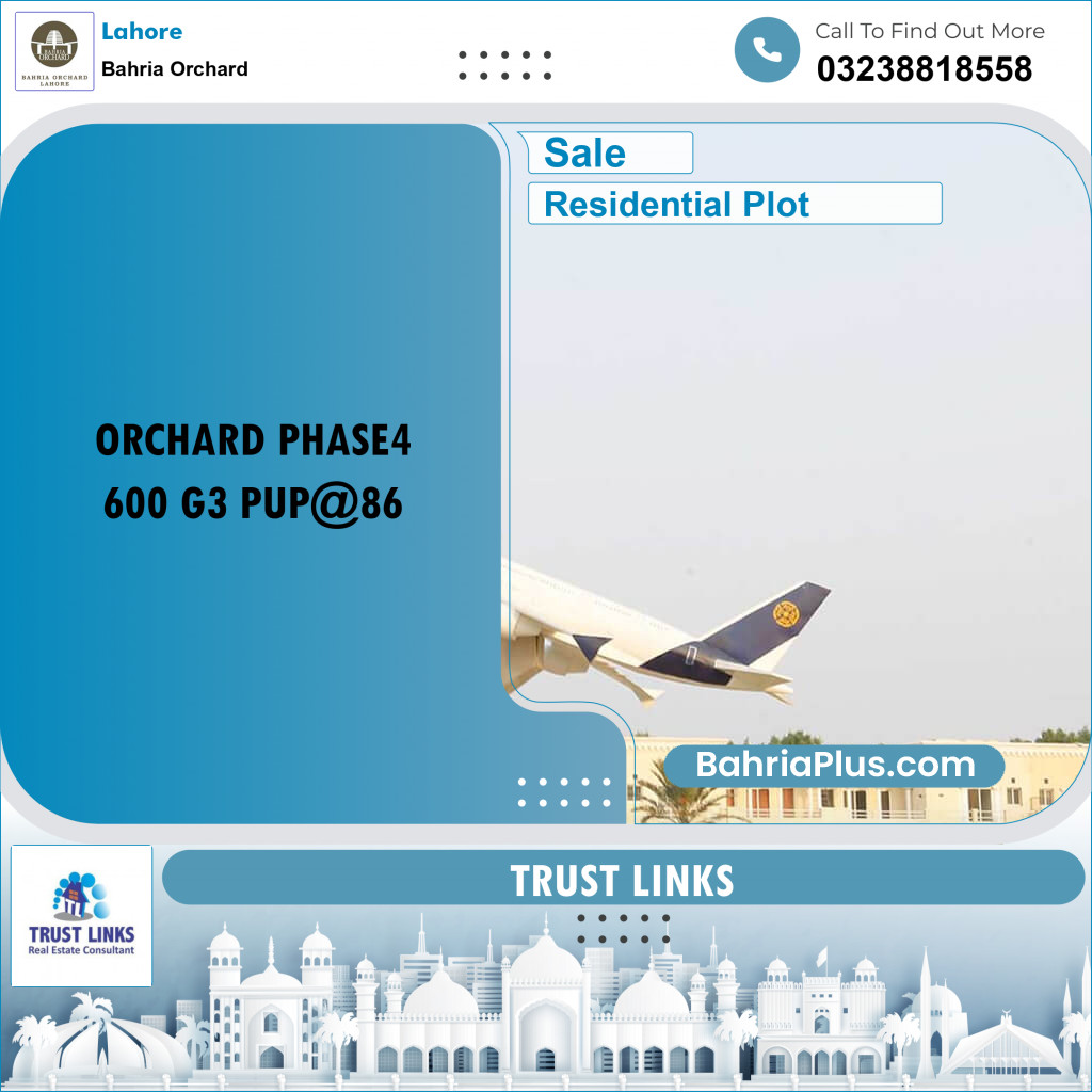 Residential Plot for Sale in Bahria Orchard, Lahore - (BP-216659)