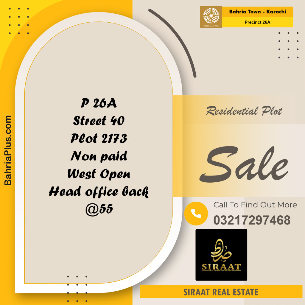 125 Sq. Yards Residential Plot for Sale in Precinct 26A -  Bahria Town, Karachi - (BP-216673)