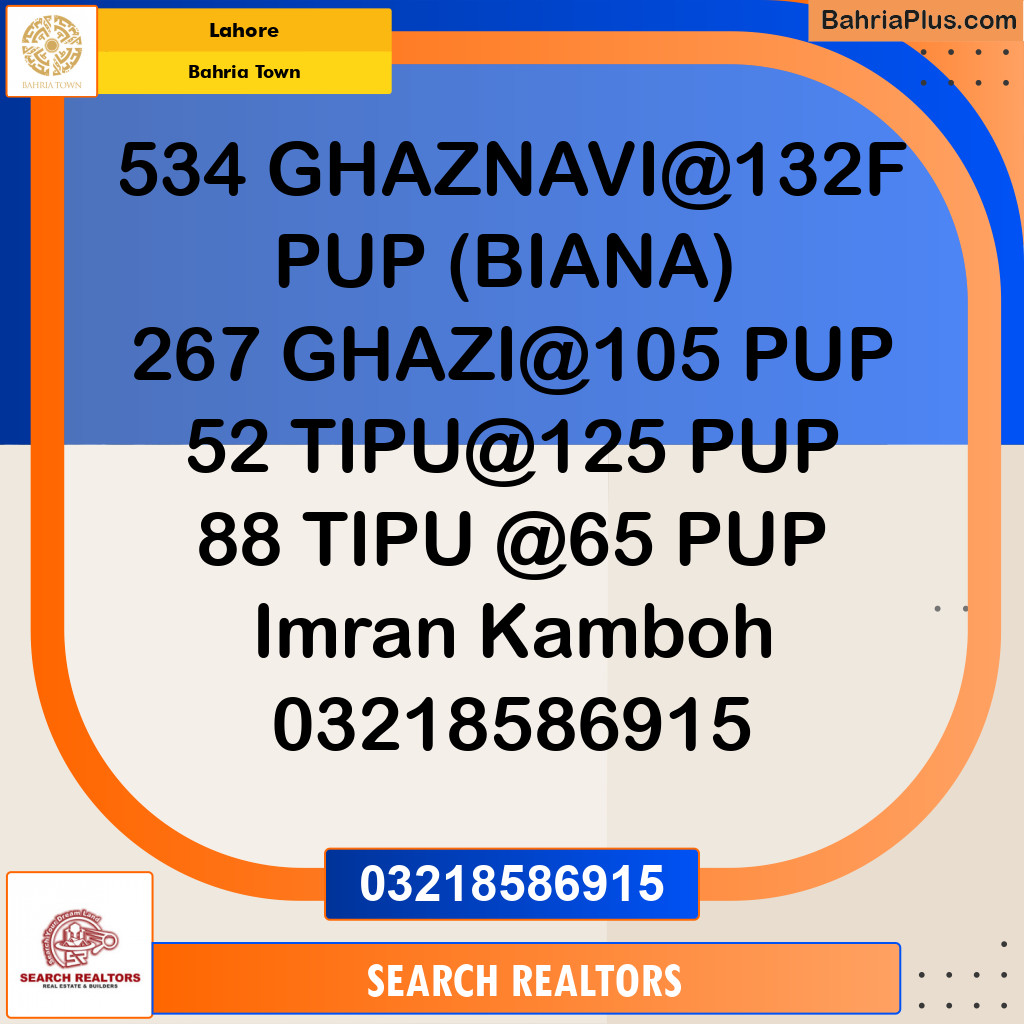 Residential Plot for Sale in Bahria Town, Lahore - (BP-216681)