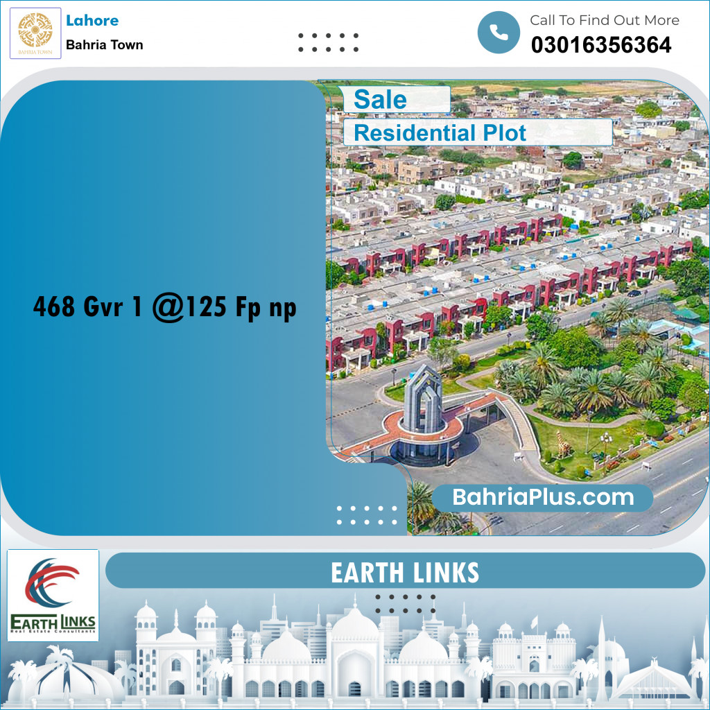 Residential Plot for Sale in Bahria Town, Lahore - (BP-216692)