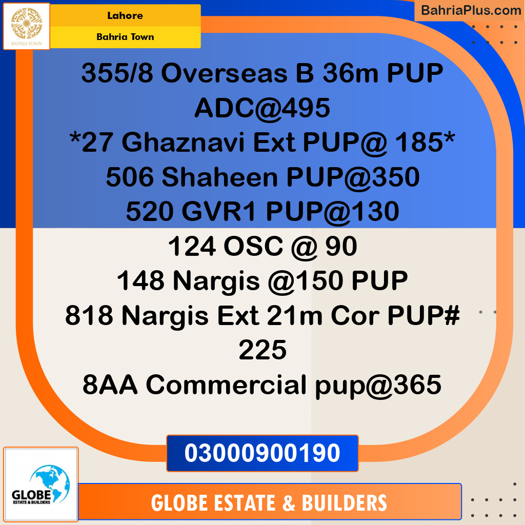 Residential Plot for Sale in Bahria Town, Lahore - (BP-216778)